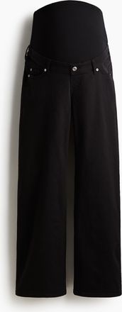 H&M MAMA Wide Jeans - Schwarz