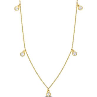 Delmar Diamond Station Necklace - 0.17ct. in White at Nordstrom Rack
