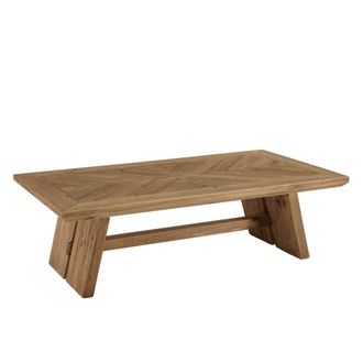 Macabane Mesa de centro rectangular 130x70cm pino reciclado