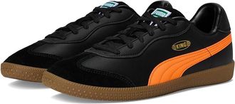 Puma King 21 Indoor Trainer Soccer Shoes Mens Shoes Black/Heat Fire : 10.5 D - Medium, Synthetic/Leather