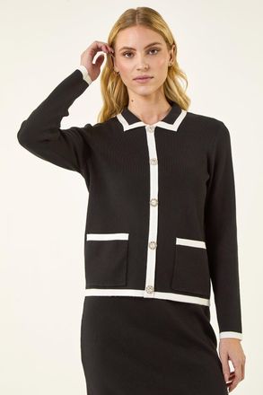 Roman Diamante Button Knit Jacket