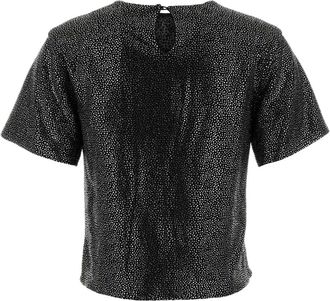 Giuseppe Di Morabito Womens Embellished Viscose T-Shirt Black T-shirts And Polos