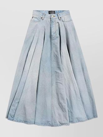 Balenciaga high waisted pleated mini skirt belt loops