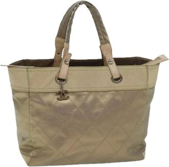 Chanel Pre-owned Tote Bags, female, Beige, Size: ONE SIZE Pre-owned Vintage Tote Bag