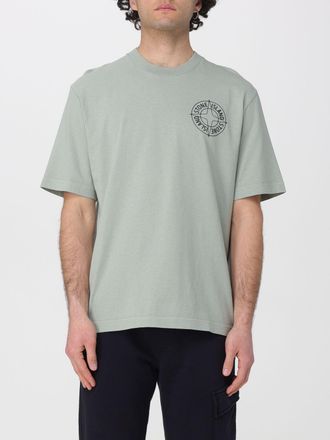 Stone Island T-shirt in cotone con stampa logo Stone Island