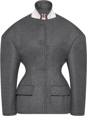 Thom Browne Wollen flanellen jack - Grijs