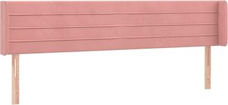 vidaXL Testiera Ad Orecchio Rosa 183x16x78/88 Cm In Velluto - Vidaxl