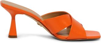 Michael Kors Clara Muile Sandaal - Dames - Muiltjes - Oranje - 37 EU - Leer - Schoenen