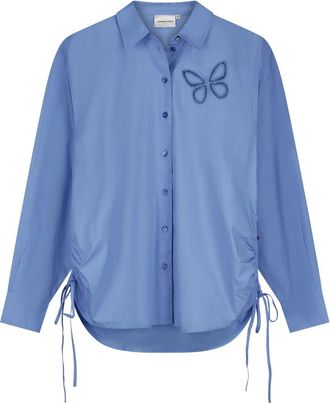 Fab By Fabienne Chapot Lux Blouse - Dames - Overhemden - Blauw - M - Katoen - Overhemden