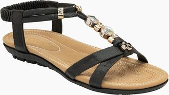 Lotus Womens Daria Womens Sandals - Black - Size: 4