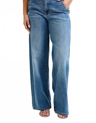 Judy Blue High-Waisted Short Inseam Trouser Jeans In Blue