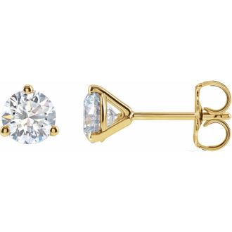 Diamond2Deal 1ct Lab-Grown Diamond Stud Earrings Clarity VS, Color F-G, 14k Gold