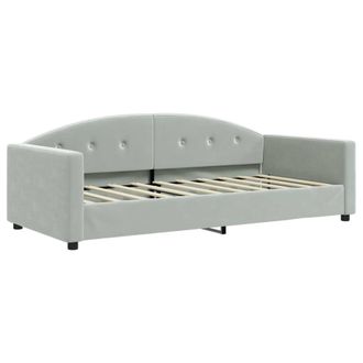 Berkfield Home Day Bed Light Grey 90x190 cm Velvet