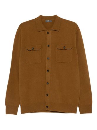 Hosio flap-pockets cardigan - men - Wool - L - Brown