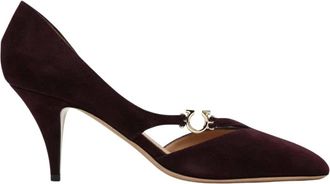 Ferragamo Lage Hak Decollete Pomp - Dames - Pumps - Bruin - 40 1/2 EU - Schoenen