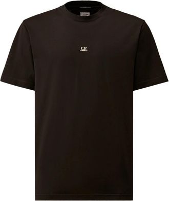 C.P. Company Gemerceriseerd Jersey 70/2 Gasato T-shirt met Korte Mouwen - Heren - T-shirts - Zwart - XL - Katoen - Tops