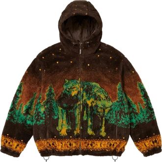 SUPREME FW25 x b.b. Simon Reversible Hooded Fleece Jacket Brown SUP-FW25-048-BRW