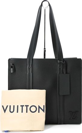 Louis Vuitton Black Leather Tote Bag (Pre-Owned)