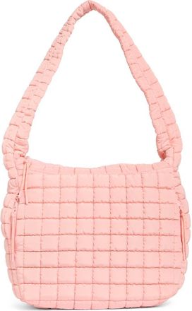 Urban Expression Square Quilt Nylon Hobo Bag in Blush at Nordstrom Rack