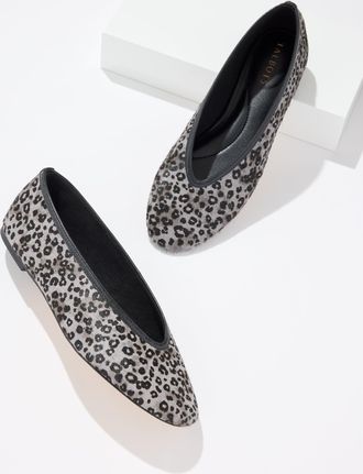 Talbots Vera Ballet Flats - Snow Calf Hair Grey - 10 1/2 M Talbots