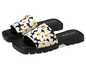 Coach Florence Sandal Womens Shoes Chalk : 5 B - Medium, Leather