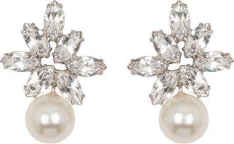 Jennifer Behr Liza Marquise Cut Crystal & Faux Pearl Drop Earrings at Nordstrom