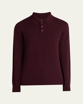 Giorgio Armani Mens Cashmere Knit Polo Sweater