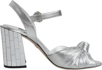 Dolce & Gabbana Silver Mirror Heels KEIRA Sandals Womens Shoes (Pre-Owned)