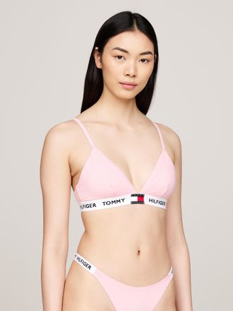 Tommy Hilfiger Bralette-BH, Damen, Gr. XL (42/44), N-Gr, pink (ballet pink), Obermaterial: 90% Baumwolle, 10% Elasthan, TOMMY HILFIGER UNDERWEAR, kontrastfarbene Det