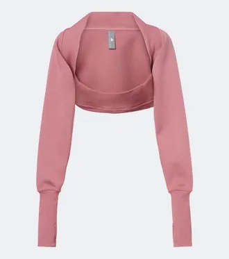 adidas by Stella McCartney Cotton-blend fleece shrug
