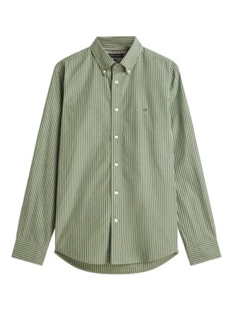 Tommy Hilfiger striped shirt - men - Cotton - L - Green