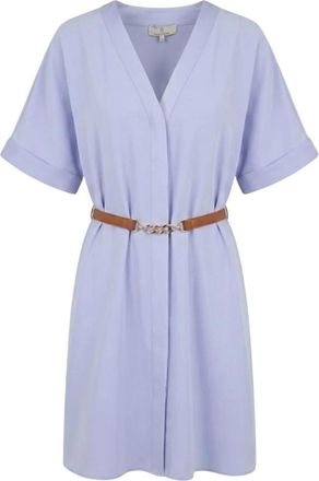 Fracomina Abito - Dames - Korte kleedjes - Blauw - L - Kleedjes