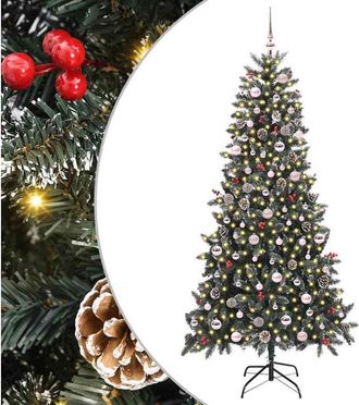 vidaXL &Aacute;rbol De Navidad Artificial Verde 240 Cm Pvc, Pl&aacute;stico Y Acero Vidaxl