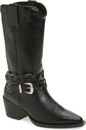 Steve Madden Ames Western Boot in Black Leather at Nordstrom Rack, Size 9.5