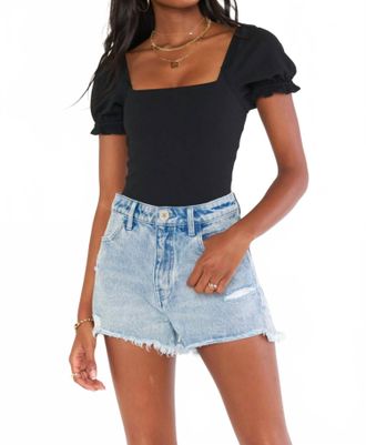 Show me your Mumu Baker Bodysuit In Black Stretch