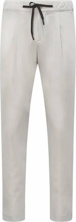 Herno Mens Tapered-Fit Drawstring Pant In Ice