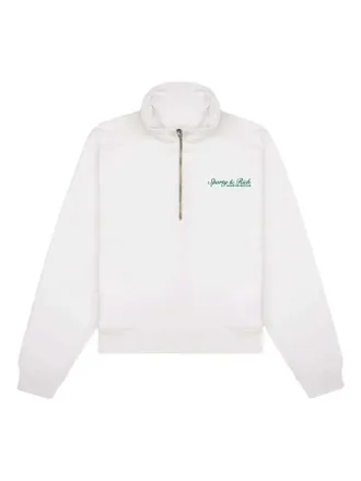 Sporty & Rich half-zip embroidered sweatshirt - White
