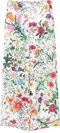 Gucci Floral-print Straight-leg Trousers