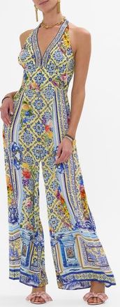 Camilla Halterneck Jumpsuit With Tie Neck Wall To Wall Wonders at Nordstrom, Size X-Small Au