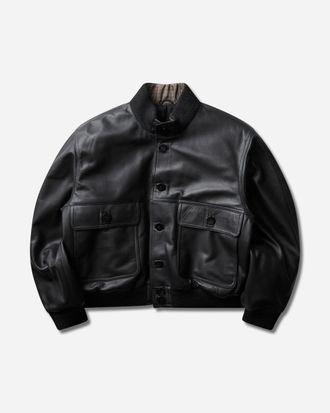 Magliano Men s Pensione Leather Jacket Black