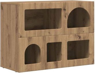 vidaXL Aparador Roble Artesanal 80.5 X 35 X 59 Cm Madera De Ingenier&iacute;a Vidaxl