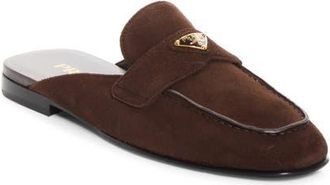 Prada Logo Loafer Mule in Moro at Nordstrom, Size 37.5