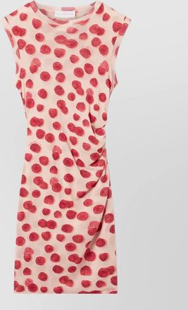 Stella McCartney raspberry printed sleeveless mini dress