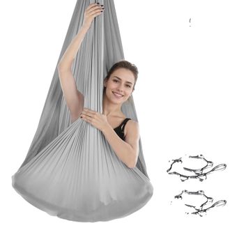 OEM Set Amaca Per Yoga Aereo, 100% Poliestere, 5,5 Metri X 3 Metri, Portata Massima 300 Kg