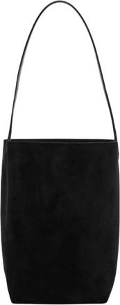 The Row Medium Black Suede N/S Park Tote