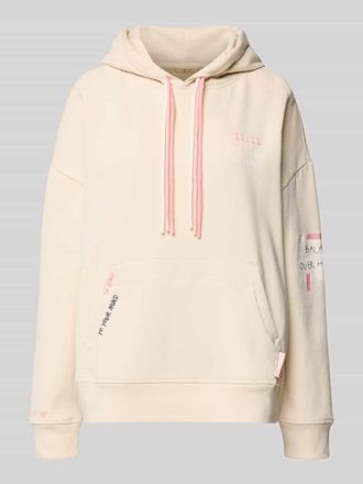 Smith & Soul Hoodie mit Stitchings und K&auml;nguru-Tasche in Offwhite, Gr&ouml;&szlig;e XXL