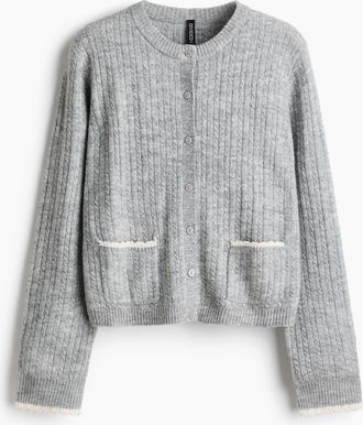 H&M Cardigan in Zopfstrick - Grau