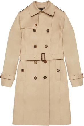 Brooks Brothers Waterafstotende katoenen trenchcoat - Dames - Trenchcoats - Beige - XS - Katoen - Jassen