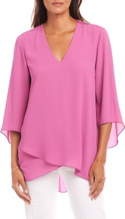 Karen Kane Asymmetrical Crepe Top in Tulip at Nordstrom, Size X-Small P
