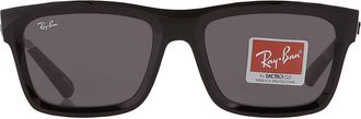 Ray-Ban Warren Bio Based Dark Grey Rectangular Unisex Sunglasses RB4396 667787 57